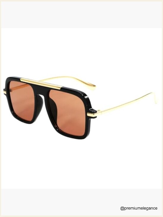 Vintage Oversized Pilot Square Sunglasses UV400 Protection Unisex Retr main image 7